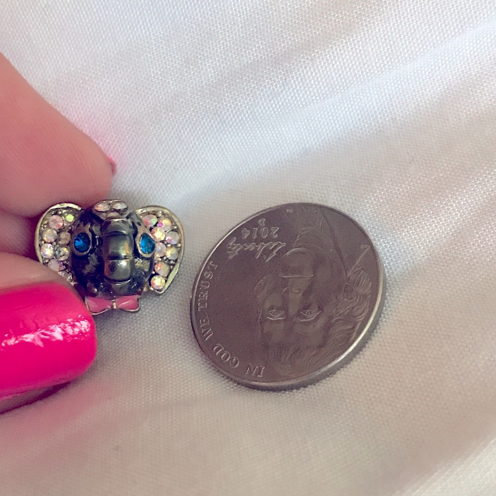 Betsey Johnson elephant earrings